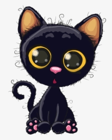 Cute Black Kitten Clipart, HD Png Download, Free Download