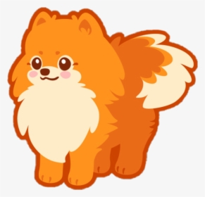 Transparent Pompom Clipart - Cartoon Pomeranian Transparent Background, HD Png Download, Free Download