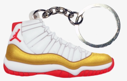 Nike Jordan 11 Xi White Gold Red "ray Allen - Green Gold And White Jordan 11, HD Png Download, Free Download