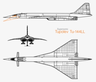 Putin Wants Russian Civilian Air Travel To Go Supersonic - Tupolev Tu 144 Blueprint, HD Png Download, Free Download