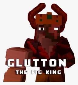 #glutton #rainimator #minecraft #pig King #freetoedit - Fictional Character, HD Png Download, Free Download