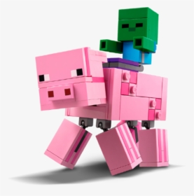 21157 Lego Minecraft Bigfig Pig With Baby Zombie - Lego Minecraft Bigfig Series 2, HD Png Download, Free Download