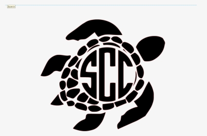 Turtle Monogram Turtle Monogram With Letters - Hydro Flask Stickers Black And White, HD Png Download, Free Download