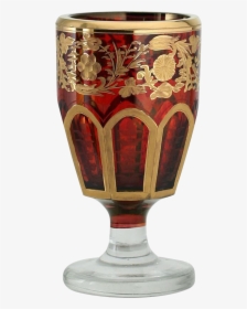 Thumb Image - Egermann Bohemian Rubis Goblet Gilded With Silver, HD Png Download, Free Download
