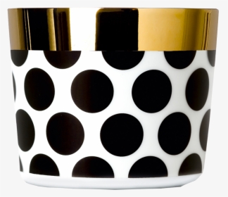 Champagne Goblet Dots - Gold Black White Candle, HD Png Download, Free Download