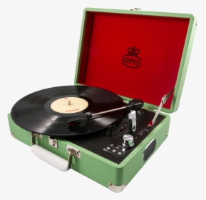 60"s Vintage Record Player , Png Download - Gpo Attache Turntable Green, Transparent Png, Free Download