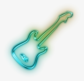 #guitar #guitarra #neon @lucianoballack - Neon Electric Guitar Png, Transparent Png, Free Download