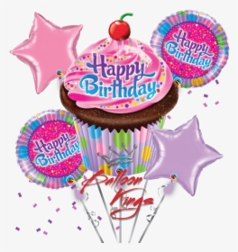 Birthday Frosted Cupcake Bouquet, HD Png Download, Free Download