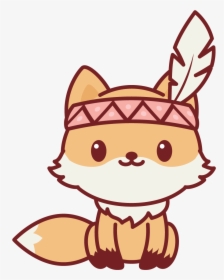 Native American Nerdy Fox Clipart , Png Download - Cute Kawaii Animals Cartoon, Transparent Png, Free Download