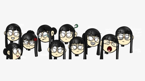 Aiko With Different Facial Expressions And Emotions - Cartoon, HD Png Download, Free Download