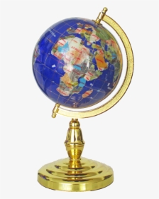 Gemstone Globe Tabletop 15cm Blue Lapis Single Leg - Beau Globe Terrestre, HD Png Download, Free Download