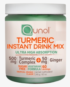 Qunol®️ Vegetarian Turmeric Instant Drink Mix With - Tan, HD Png Download, Free Download
