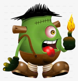 Frankenstein One Eyed Monster Cartoon, HD Png Download, Free Download