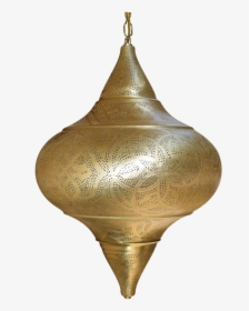 Highly-detailed Handcrafted Moroccan Hanging Lamp - Brass, HD Png Download, Free Download