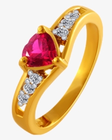 14kt Yellow Gold And American Diamond Ring For Women - Pre-engagement Ring, HD Png Download, Free Download