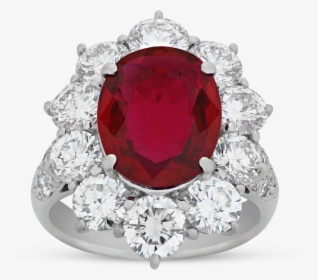 Burma Ruby And Diamond Ring, - Ring, HD Png Download, Free Download