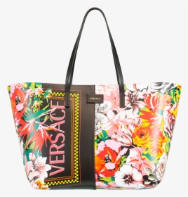 Versace Floral Logo Bag, HD Png Download, Free Download