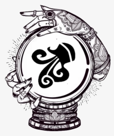 Aquarius Icon - Crystal Ball Gypsy Tattoo, HD Png Download, Free Download