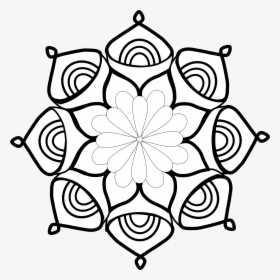 29 Mandala Clip Art - Black And White Mandala Png, Transparent Png, Free Download