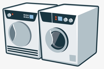 Dryer Clipart Washing Machine - Washer Dryer Clip Art, HD Png Download, Free Download