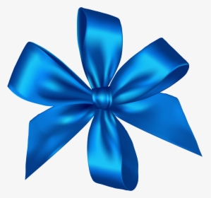 Blue Gift Bow Clipart, HD Png Download, Free Download