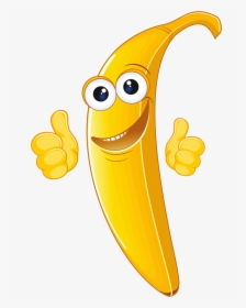 Smiling Animation Banana Cartoon Free Download Image - Banana Cartoon Png, Transparent Png, Free Download