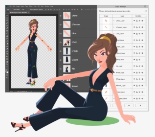 Psd To 2d Animation Ui - Cartoon, HD Png Download, Free Download