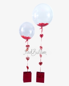 Flutter Petals Valentines Red Balloon Cork - Wine Glass, HD Png Download, Free Download