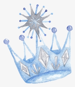 This Graphics Is Blue Hand Drawn Crown Cartoon Snow - Portable Network Graphics, HD Png Download, Free Download