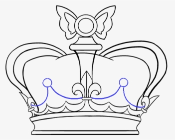 How To Draw Crown - Draw A Crown Easy, HD Png Download, Free Download