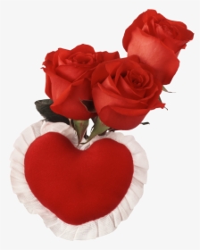 Red Heart And Roses - Love You Images With Name, HD Png Download, Free Download