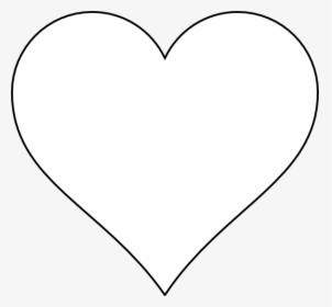 Thin B&w Heart Svg Clip Arts - White Heart Clipart, HD Png Download, Free Download