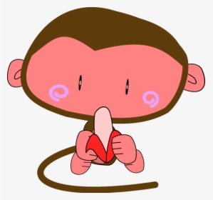 Monkey Eating Banana Vector Clip Art - Monkeys Anime, HD Png Download, Free Download