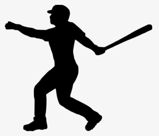 Baseball Player Silhouette Free Picture - Silhouette Girl Softball Png, Transparent Png, Free Download