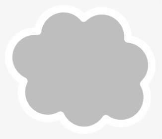 Cloud Icon White Border Clip Art - White Cloud Outline Png, Transparent Png, Free Download