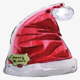 Hand Drawn Christmas Hat Transparent Cartoon - Handbag, HD Png Download, Free Download