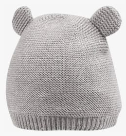 white baby hat with ears