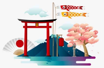 Japanese Umbrella Png -mount Fuji Download Poster - Japan Fuji Vector Free, Transparent Png, Free Download