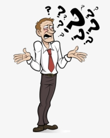 Confused Man Cartoon, HD Png Download, Free Download