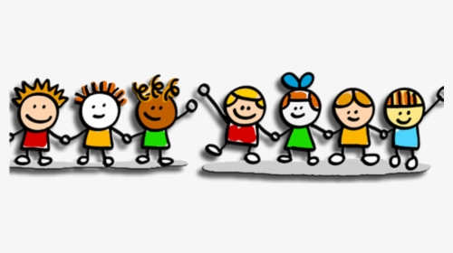 Transparent Kids Holding Hands Clipart - Spending Time With Friends Clipart, HD Png Download, Free Download