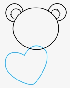 How To Draw Teddy Bear With Heart - Easter Eggs To Colour, HD Png Download, Free Download