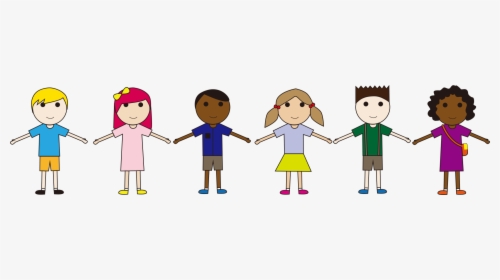 Cartoon Drawing Child Illustration - Drawing Of Children Holding Hands, HD Png Download, Free Download