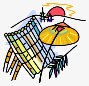 Vector Illustration Of Japanese Tatami Mats, Umbrella, HD Png Download, Free Download
