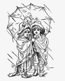 Children Rain Umbrella Image - Illustration, HD Png Download, Free Download