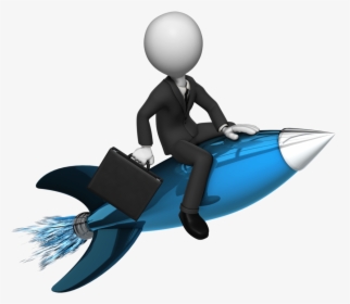 Clipart World Business - Rocket And Man Transparent, HD Png Download, Free Download