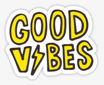 Good Vibes Bolt Sticker, HD Png Download, Free Download