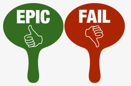 Transparent Epic Fail Png - Red And Green Voting Paddles, Png Download, Free Download