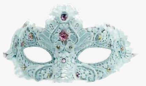 #blue #lace #babyblue #mask #masquerade #costume - Mask, HD Png Download, Free Download