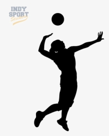 Clip Art Volleyball Player Silhouette Vector Graphics - Volleyball Silhouette, HD Png Download, Free Download