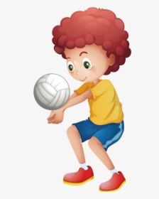 Boy Playing Volleyball Png - Boy Playing Volleyball Clipart, Transparent Png, Free Download